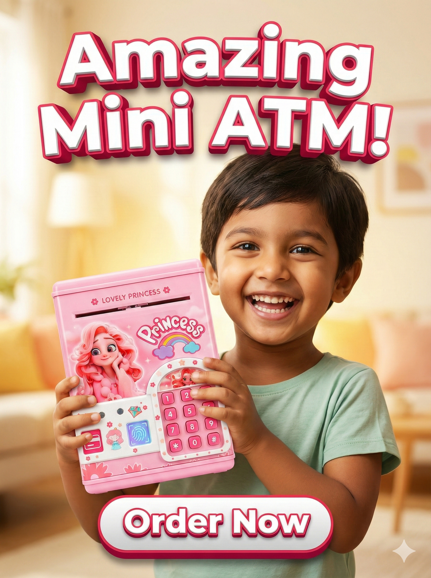 Mini ATM Password Protected BANK