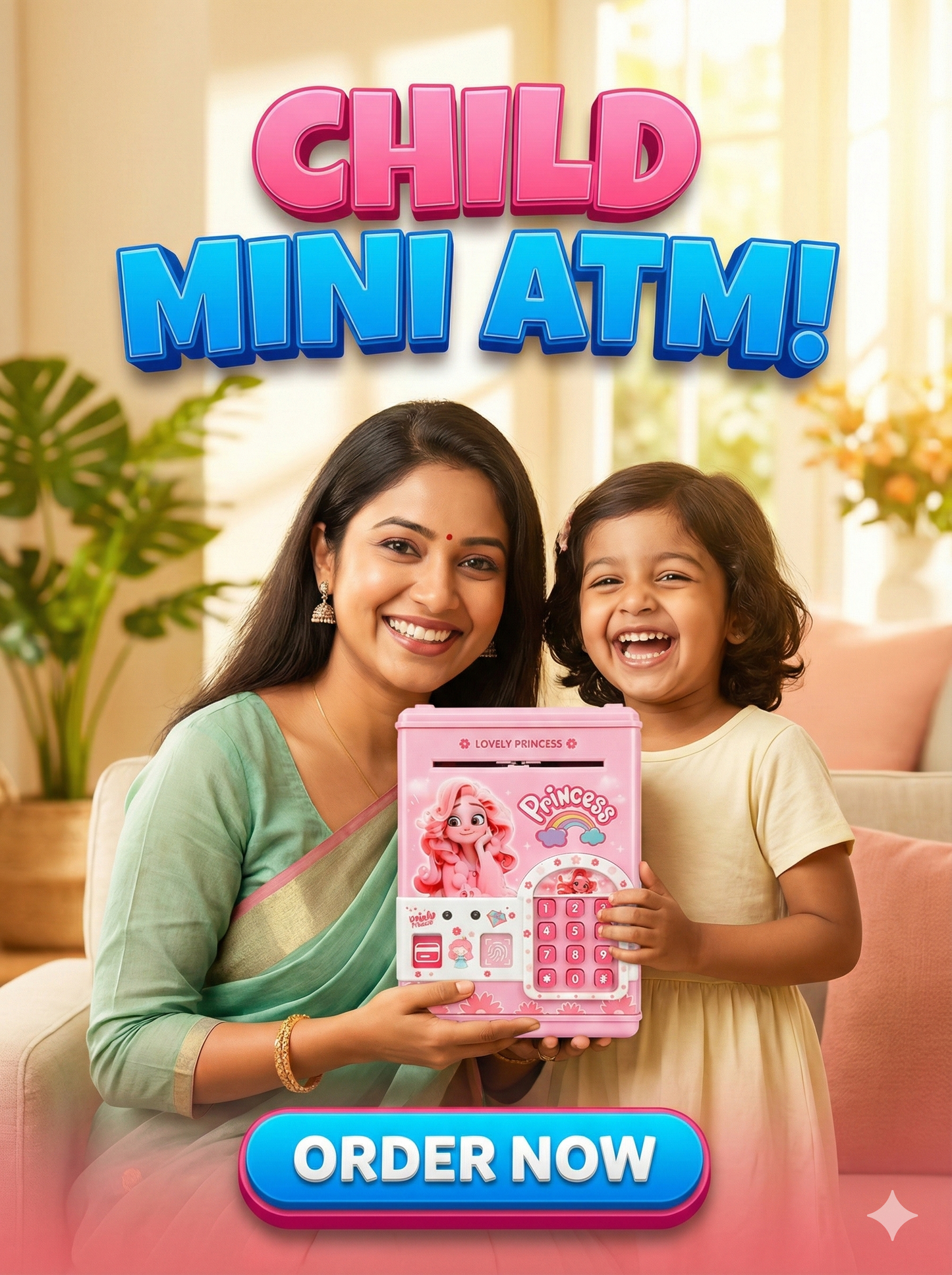 Mini ATM Password Protected BANK